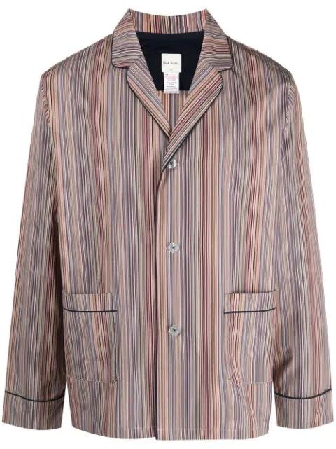 artist stripe cotton pajamas by PAUL SMITH