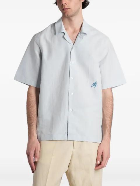bird-embroidered short-sleeve shirt by PAUL SMITH