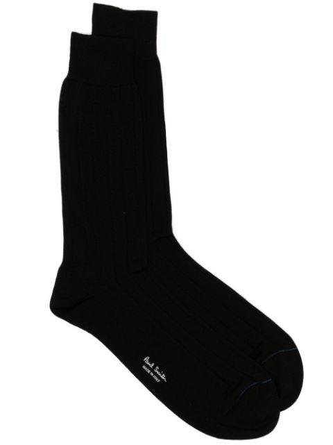 branded-footbed detail socks by PAUL SMITH