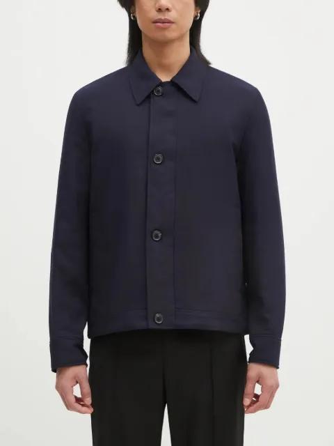 button-fastening wool shirt jacket by PAUL SMITH