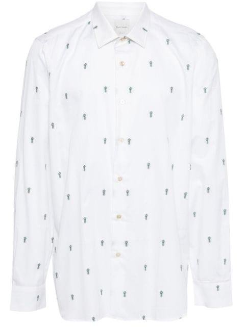 cactus-embroidered cotton shirt by PAUL SMITH