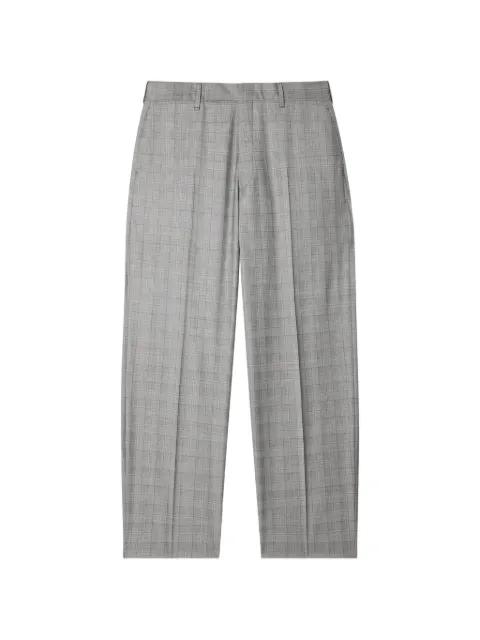 check-pattern relaxed-fit tailored trousers by PAUL SMITH