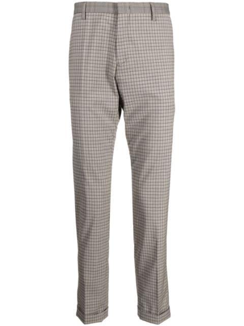 check-pattern stretch-wool trousers by PAUL SMITH