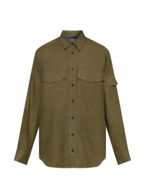 chest-pocket linen shirt by PAUL SMITH