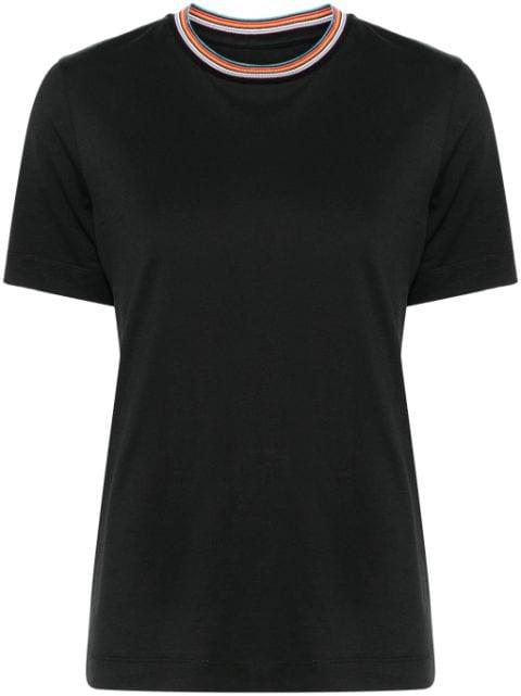 contrast-trim cotton T-shirt by PAUL SMITH