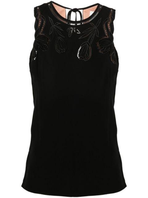 corded-lace sleeveless blouse by PAUL SMITH