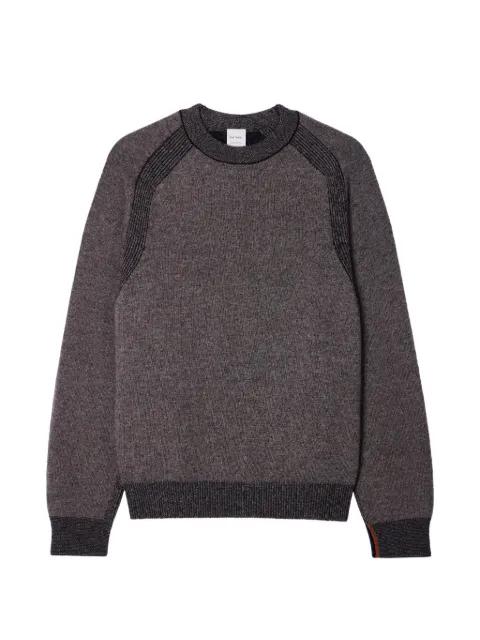 crew-neck panelled sweater by PAUL SMITH
