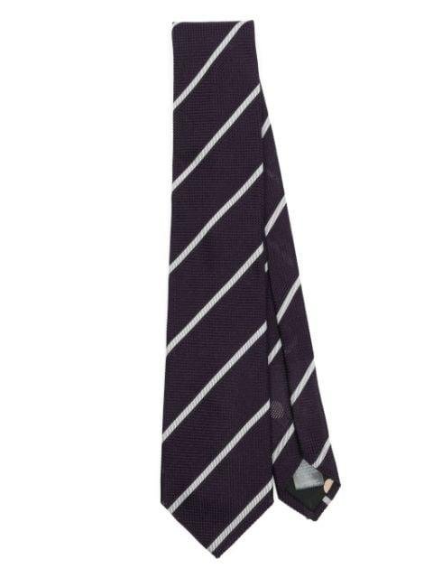 diagonal stripe silk necktie by PAUL SMITH