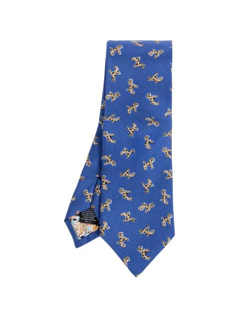 dog-pattern silk tie by PAUL SMITH