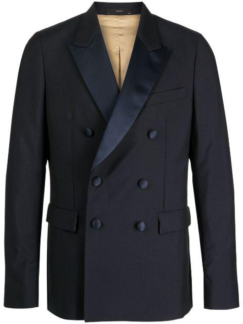 double-breasted wool-mohair blazer by PAUL SMITH