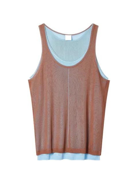 double-layered sleeveless top by PAUL SMITH