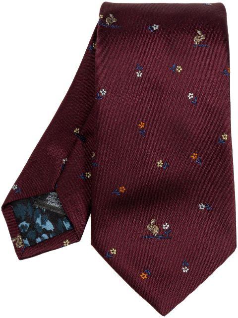 floral-embroidered tie by PAUL SMITH