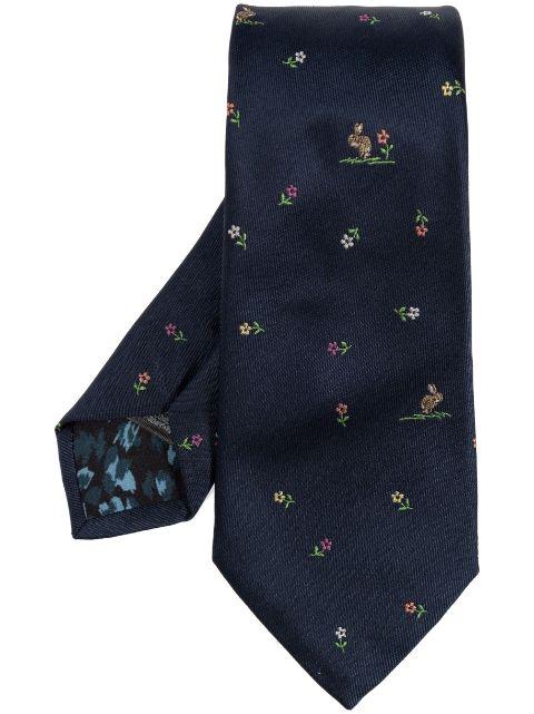 floral-embroidered tie by PAUL SMITH