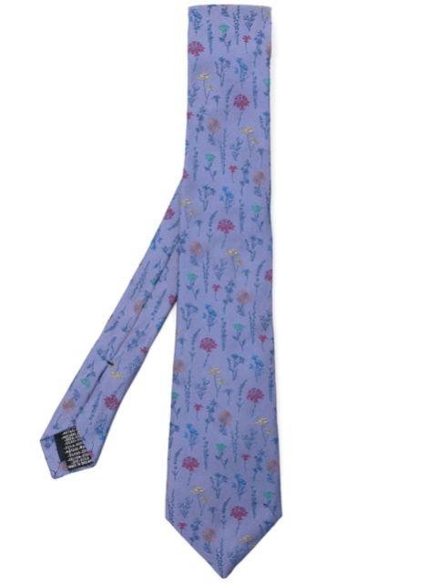 floral-embroidery silk tie by PAUL SMITH
