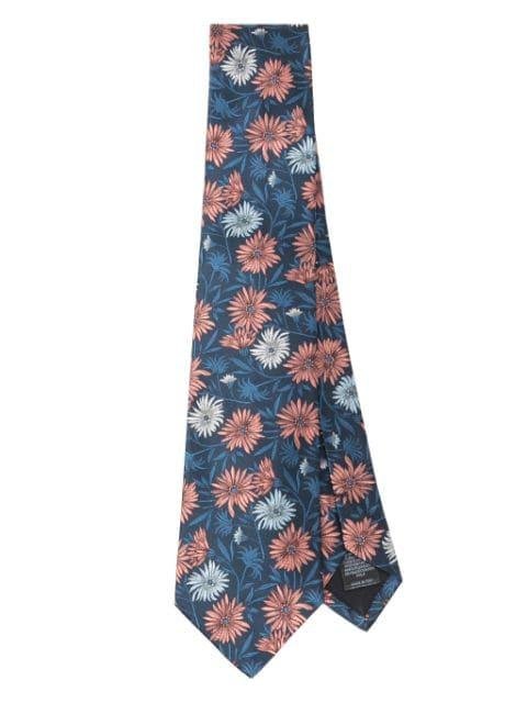 floral-jacquard silk tie by PAUL SMITH