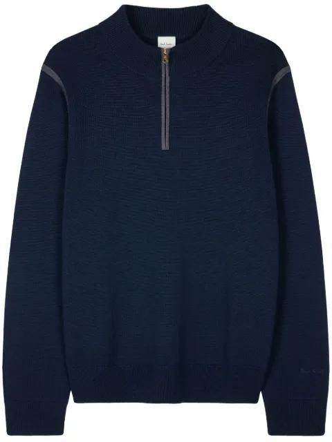 half-zip merino wool sweater by PAUL SMITH