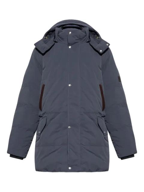 hoodied quilted parka coat by PAUL SMITH