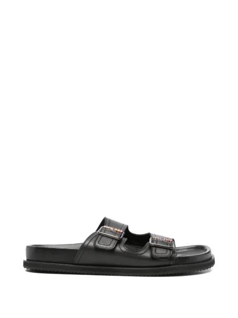 logo-stripes buckle-strap sandals by PAUL SMITH