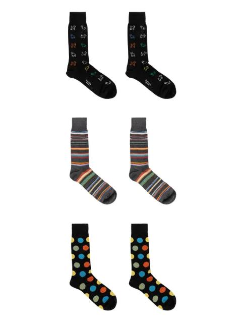 multi-pattern socks by PAUL SMITH