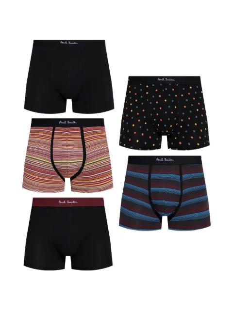 patterned boxers (set of five) by PAUL SMITH