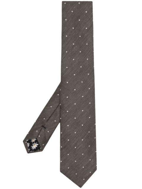 polka-dot print linen tie by PAUL SMITH