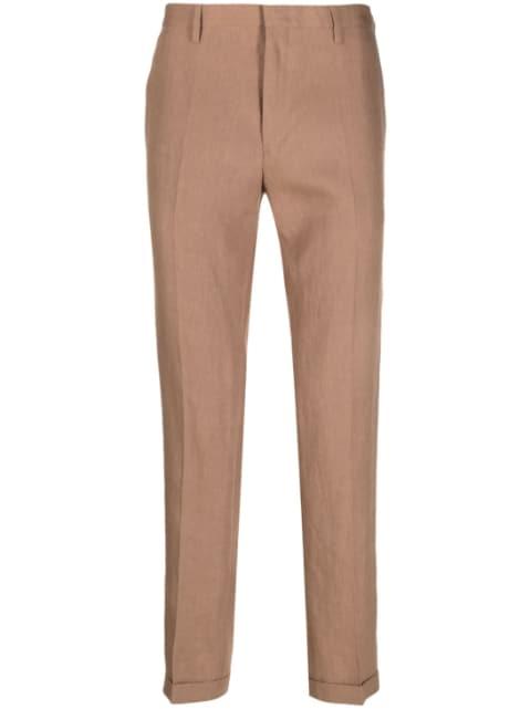 pressed-crease linen trousers by PAUL SMITH