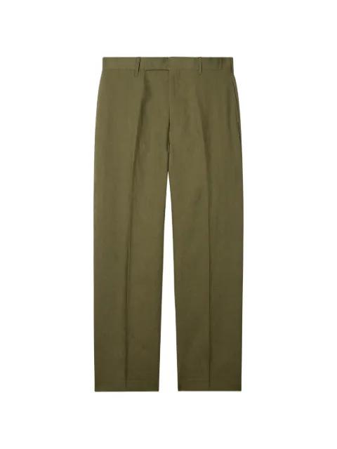 pressed-crease relaxed-fit linen trousers by PAUL SMITH