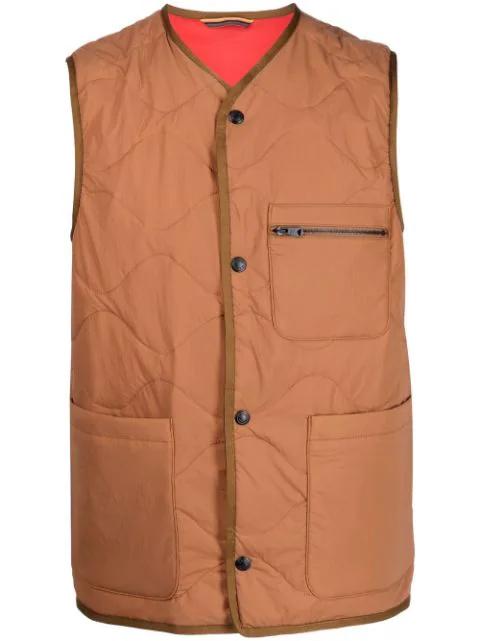 quilted wave gilet by PAUL SMITH