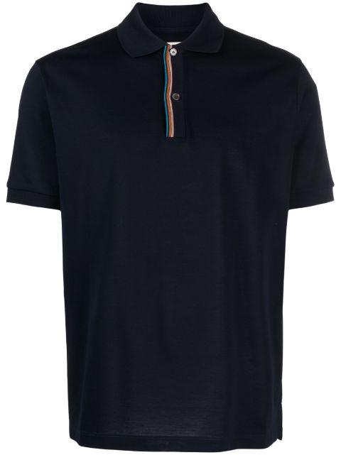 rainbow-stripe cotton polo shirt by PAUL SMITH