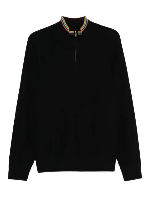 ribbed zip-neck sweater by PAUL SMITH