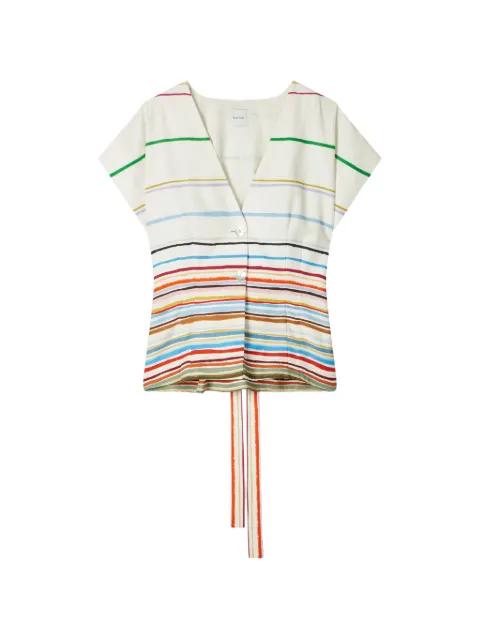 signature-stripe tie-waist top by PAUL SMITH
