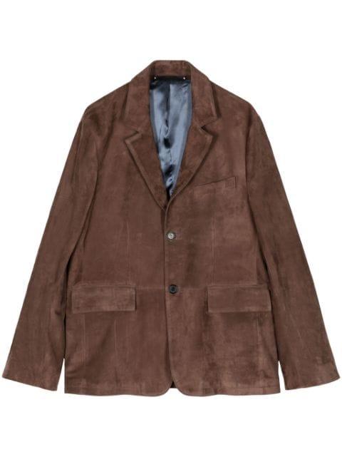 single-breasted suede blazer by PAUL SMITH
