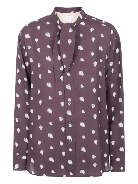 strawberry-print tie shirt by PAUL SMITH