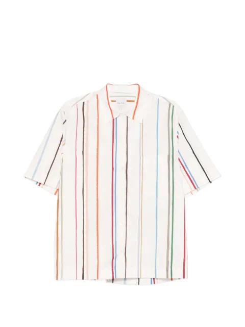 stripe-print short-sleeve shirt by PAUL SMITH