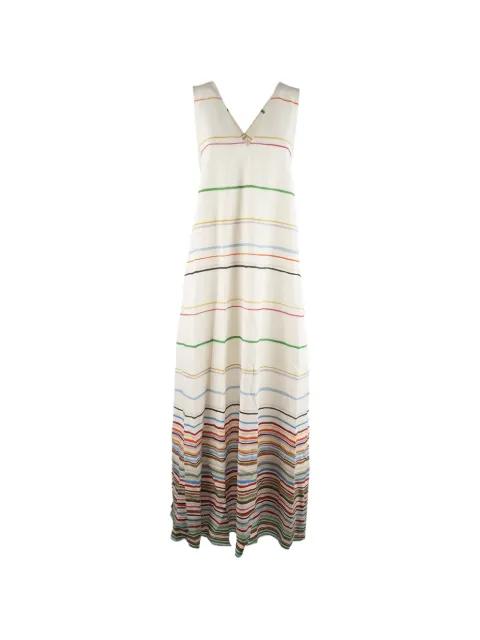 striped V-neck dress by PAUL SMITH