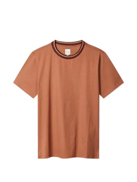striped-collar T-shirt by PAUL SMITH