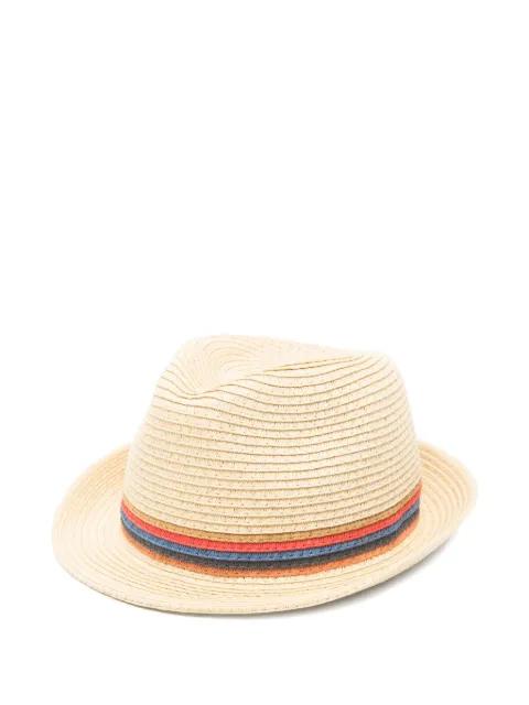 striped-detail hat by PAUL SMITH