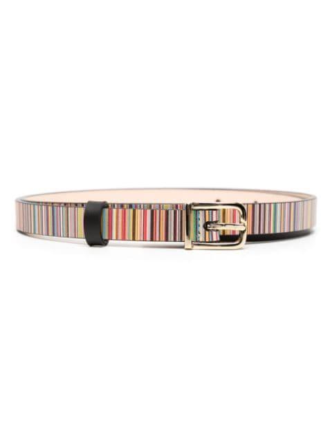 striped leather belt by PAUL SMITH