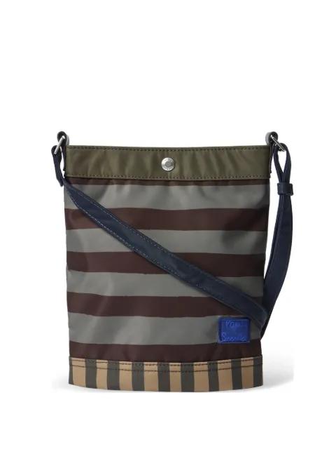 striped logo-patch messenger bag by PAUL SMITH