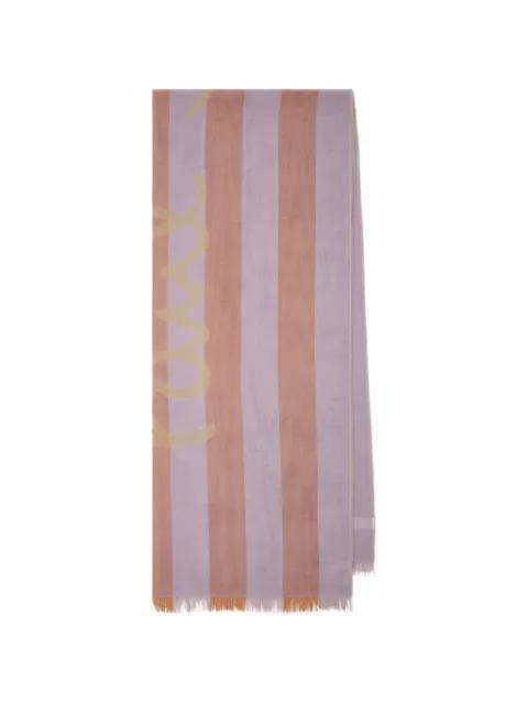 striped logo-print scarf by PAUL SMITH