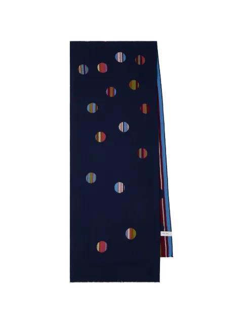 striped polka-dot scarf by PAUL SMITH
