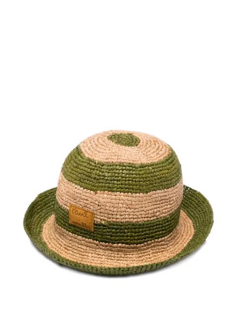 striped raffia hat by PAUL SMITH