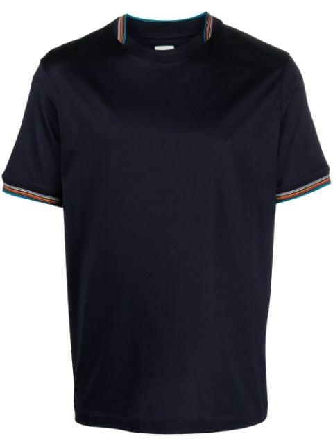 striped-trim cotton T-shirt by PAUL SMITH