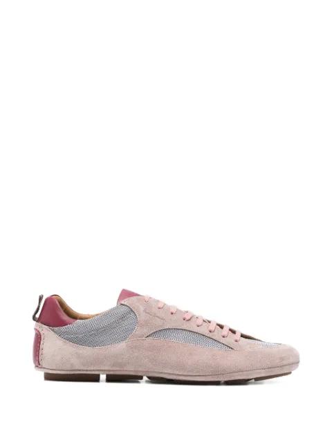 suede panelled leather sneakers by PAUL SMITH