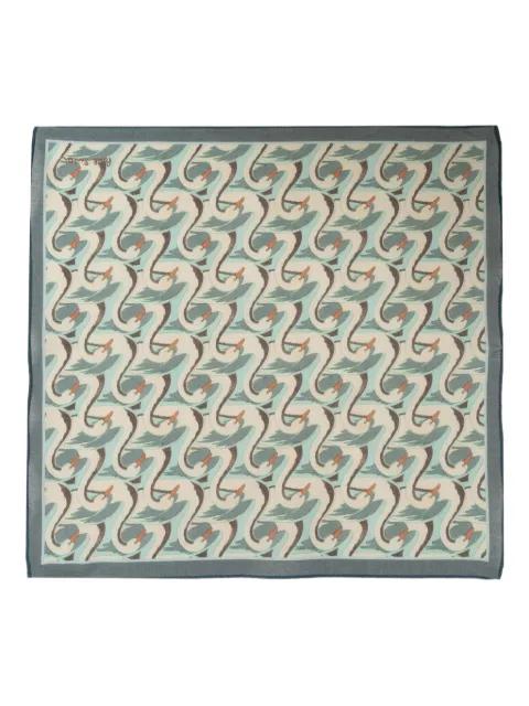 swan-print scarf by PAUL SMITH