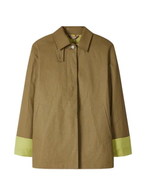 throat-latch contrast-cuff jacket by PAUL SMITH