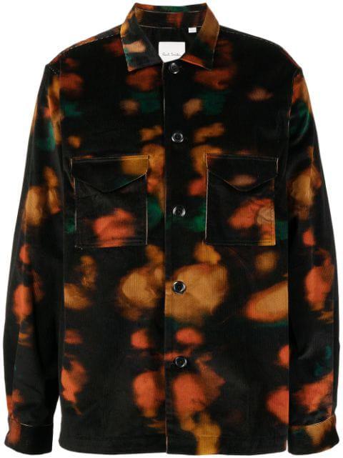 tie-dye print corduroy shirt by PAUL SMITH