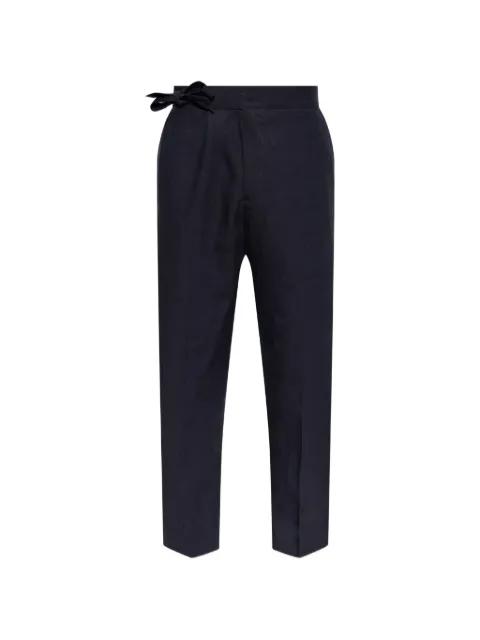 tie-waist linen trousers by PAUL SMITH