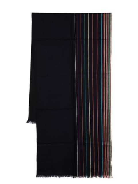 wool-silk signature stripe scarf by PAUL SMITH
