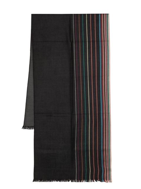 wool-silk signature stripe scarf by PAUL SMITH